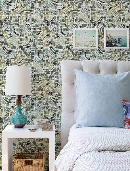 A Street Prints Wanderer Evergreen Mosaic Wallpaper