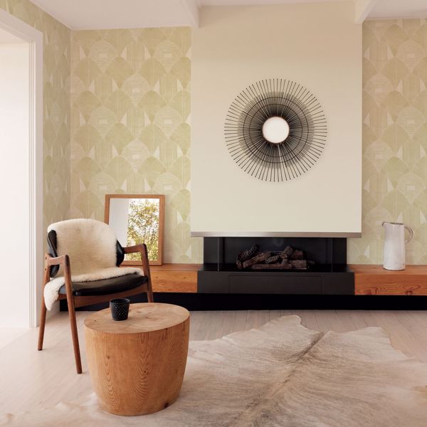 A Street Prints Westport Coffee Geometric Wallpaper- Scott Living