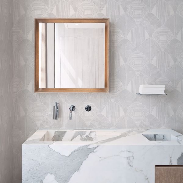 A Street Prints Westport Dove Geometric Wallpaper- Scott Living