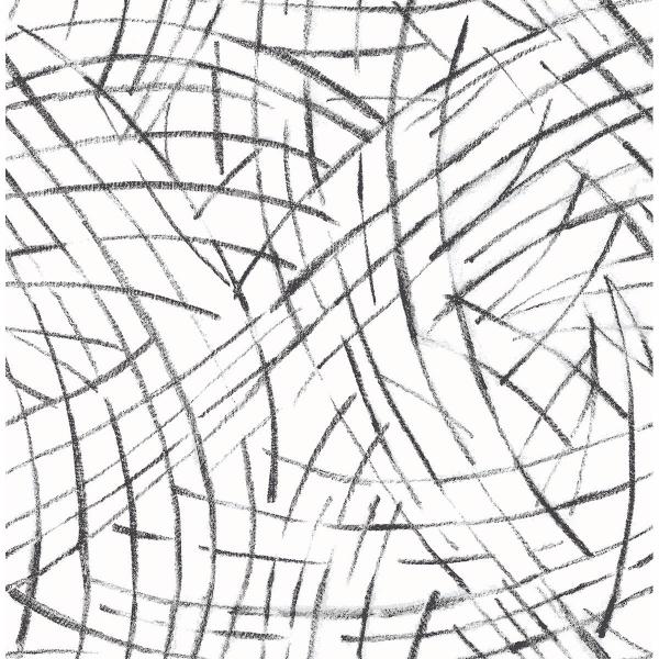 a street prints Willy Nilly Black Brushstrokes Wallpaper