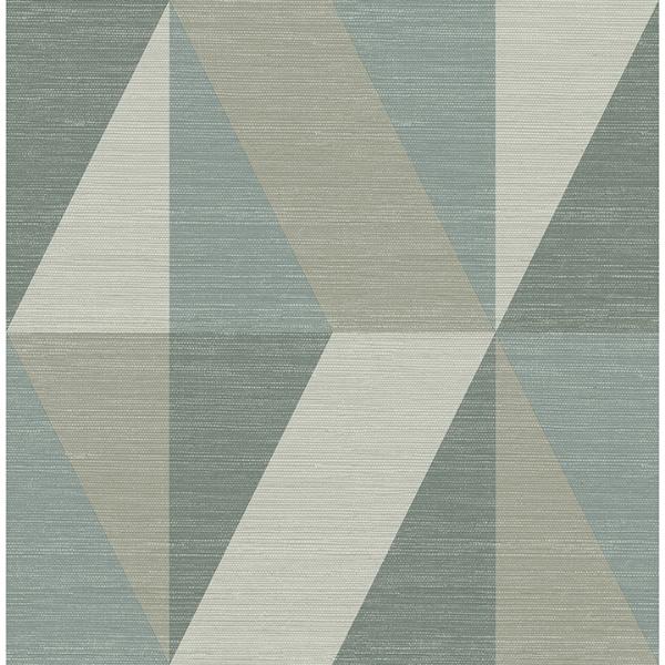 a street prints Winslow Green Geometric Faux Grasscloth Wallpaper