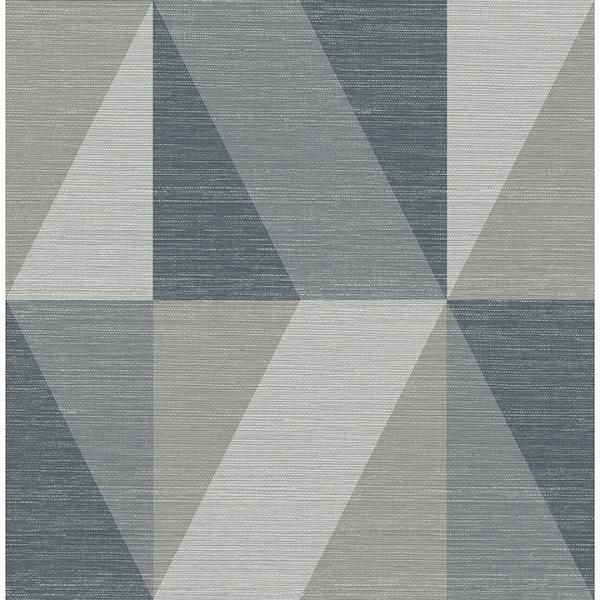 a street prints Winslow Slate Geometric Faux Grasscloth Wallpaper