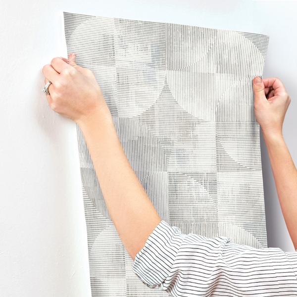 A Street Prints Woodbine Neutral Abstract Geometric Wallpaper