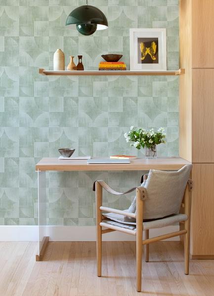 A Street Prints Woodbine Sage Abstract Geometric Wallpaper