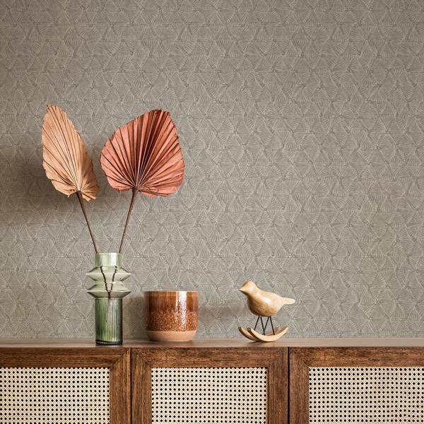 A Street Prints Wright Pewter Textured Triangle Wallpaper