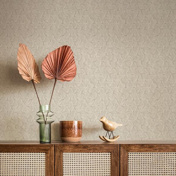 A Street Prints Wright Platinum Textured Triangle Wallpaper
