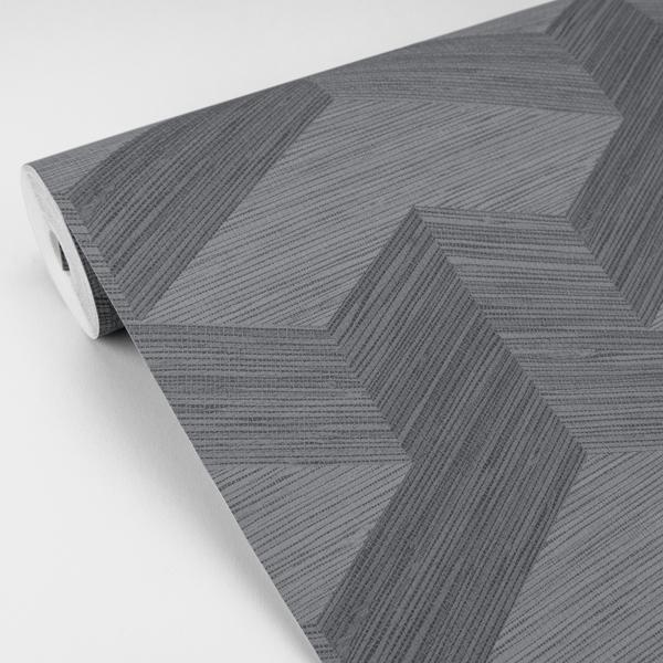 A Street Prints Y Knot Slate Geometric Texture Wallpaper