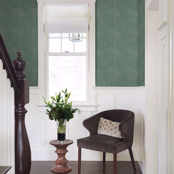 A Street Prints Zenith Green Abstract Geometric Wallpaper