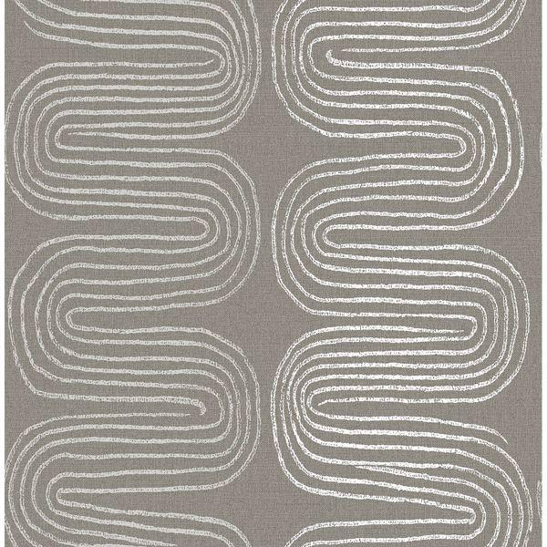 a street prints Zephyr Brown Abstract Stripe Wallpaper