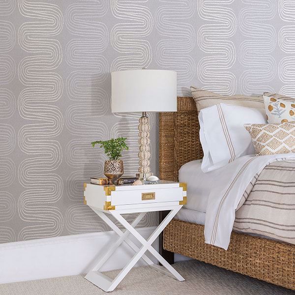 A Street Prints Zephyr Light Blue Abstract Stripe Wallpaper
