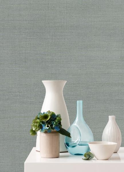 A Street Prints Zhejiang Aquamarine Grasscloth Wallpaper