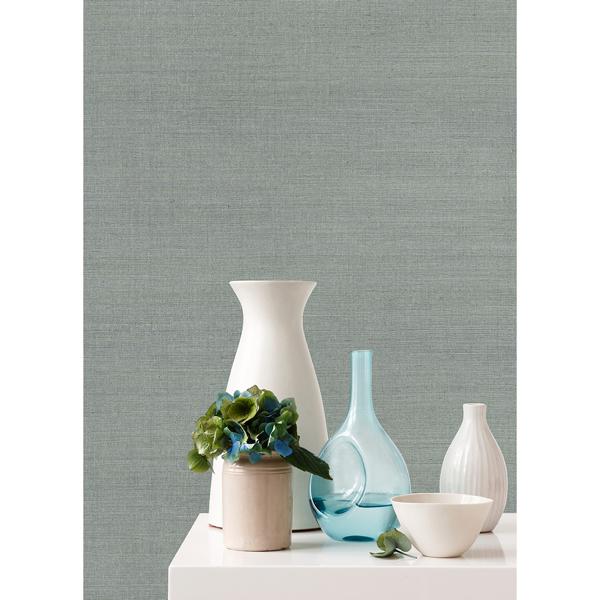 A Street Prints Zhejiang Aquamarine Sisal Grasscloth Wallpaper