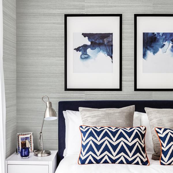 A Street Prints Zoysia Platinum Grasscloth Wallpaper