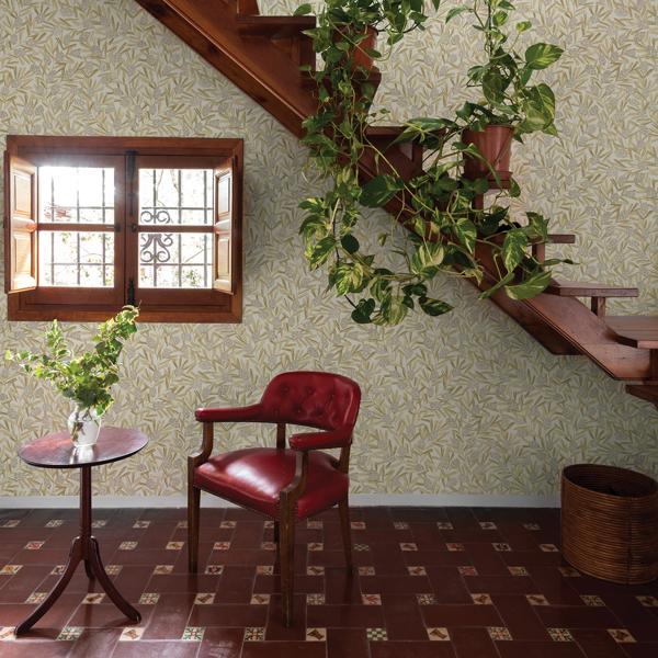 A Street Prints Zulma Gold Decorative Botanical Wallpaper