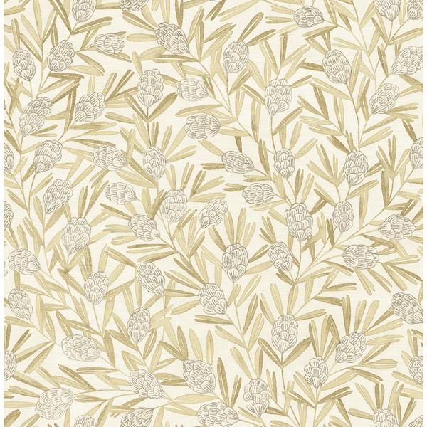a street prints Zulma Gold Decorative Botanical Wallpaper