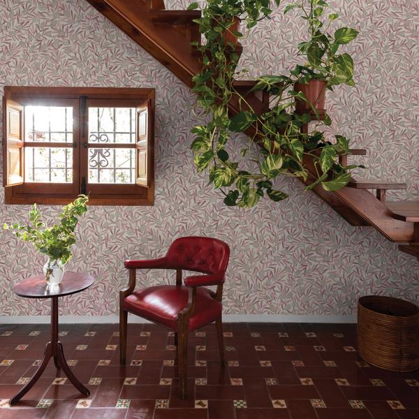 A Street Prints Zulma Pink Decorative Botanical Wallpaper