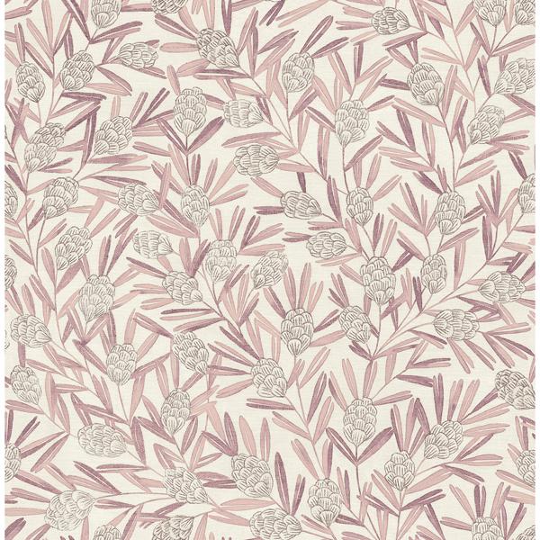 a street prints Zulma Pink Decorative Botanical Wallpaper