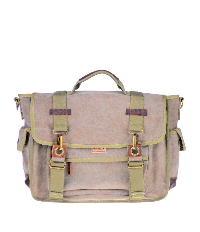 a. kurtz Dogwood Canvas Messenger TAN