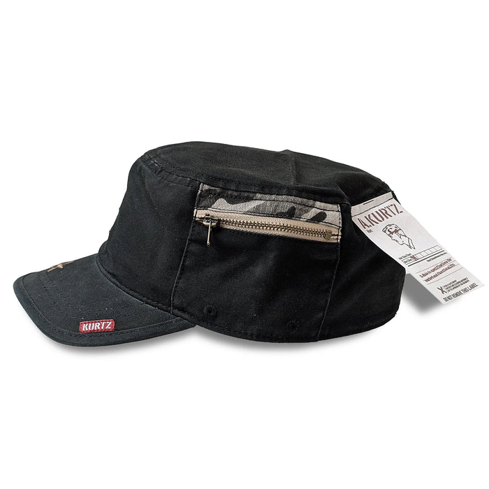 A.Kurtz Fritz Camo Detail Cadet Cap BLACK