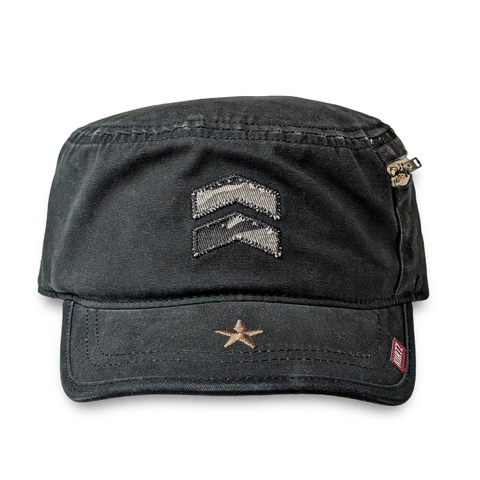 A.Kurtz Fritz Camo Detail Cadet Cap BLACK