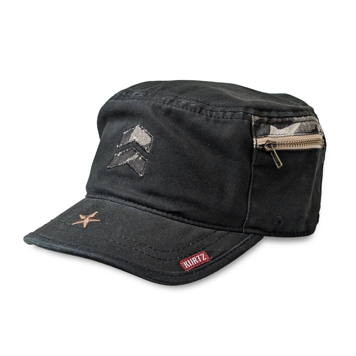 a. kurtz Fritz Camo Detail Cadet Cap BLACK