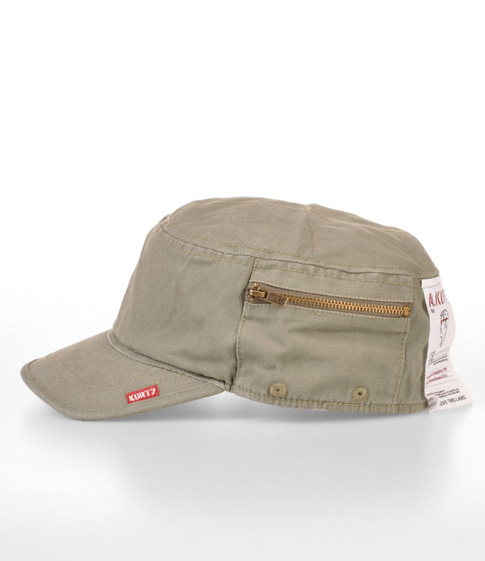 A. Kurtz Fritz Clean Cadet Cap MILITARY GREEN