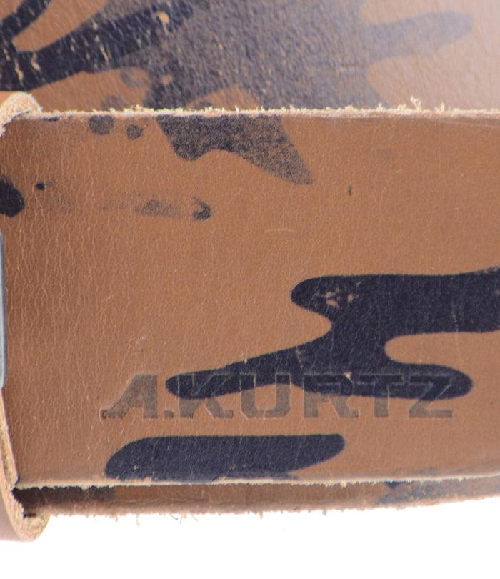 A. Kurtz Hadden Leather Camo Belt BROWN