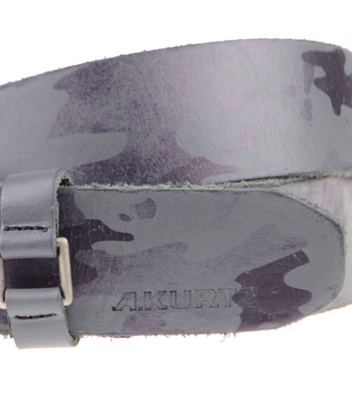 A. Kurtz Hadden Leather Camo Belt BROWN