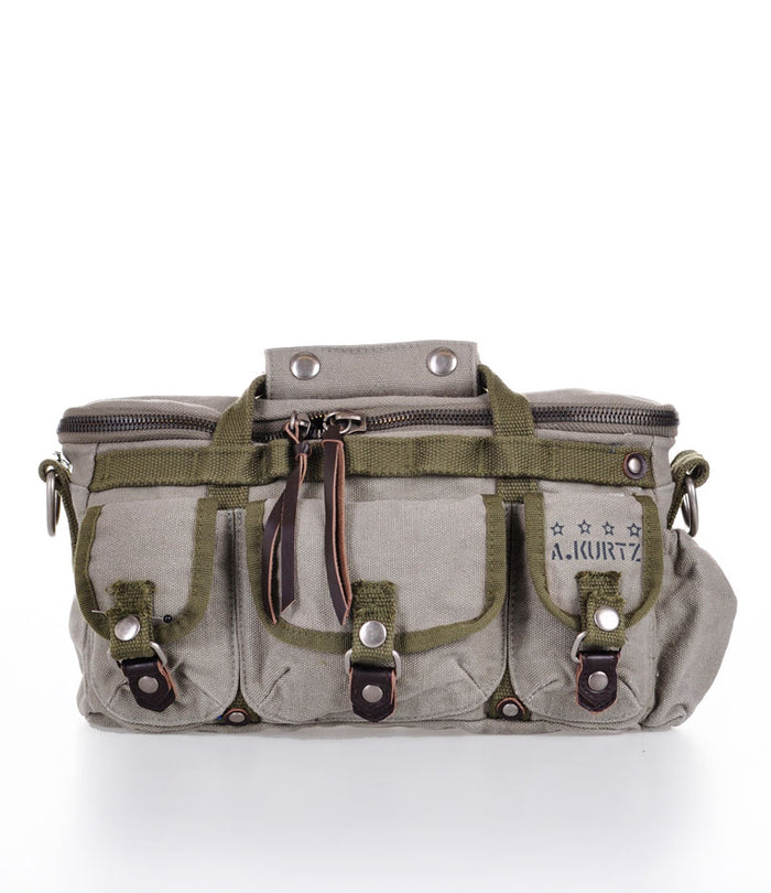 a. kurtz Hitch Tactical Canvas Satchel GREEN
