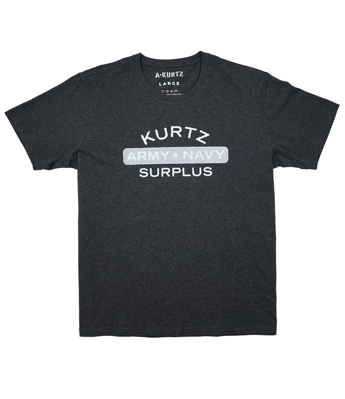 a. kurtz Military Surplus T Shirt S/S Charcoal