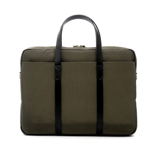 A.g. Spalding & Bros. 520 Fifth Avenue New York 1 Zip PRESTON Briefcase KHAKI GREEN