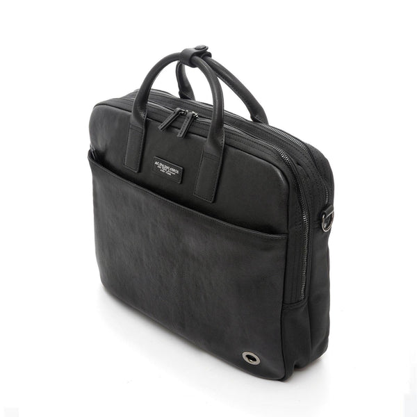 A.g. Spalding & Bros. 520 Fifth Avenue New York 2 ZIP BRIEFCASE STEEL RIVET BLACK