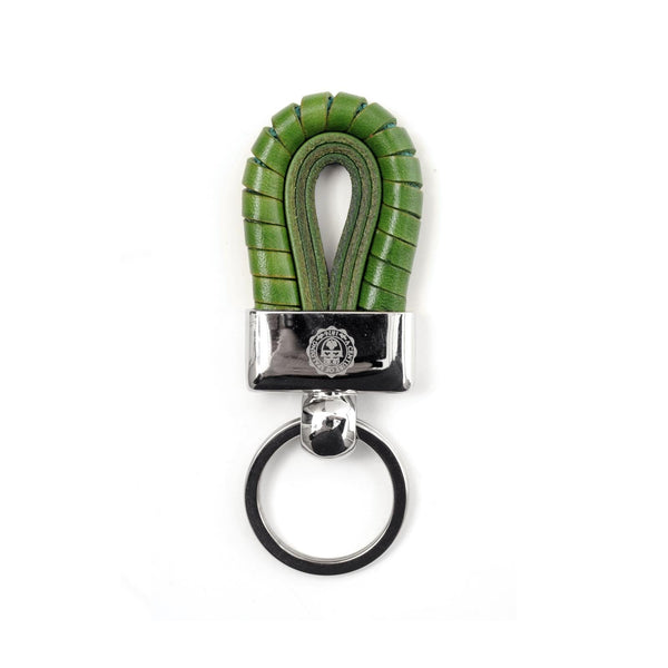 a.g. spalding & bros. 520 fifth avenue new york Deep Steel and leather key ring GREEN