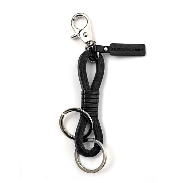 a.g. spalding & bros. 520 fifth avenue new york Double Leather key ring BLACK