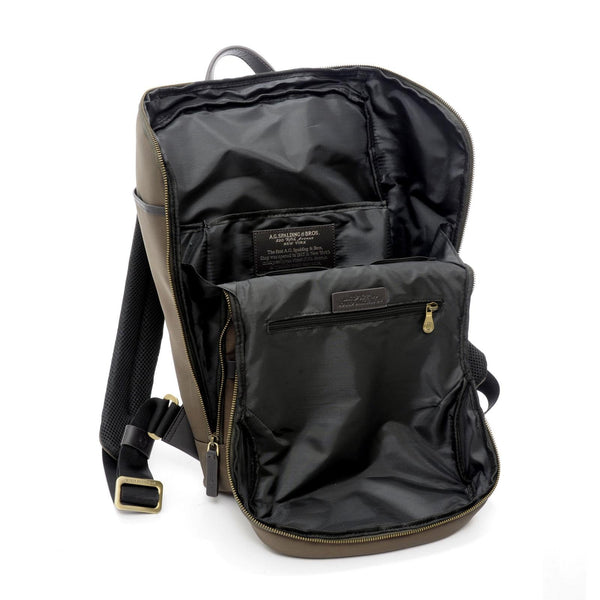A.g. Spalding & Bros. 520 Fifth Avenue New York Hergonomic Backpack PRESTON KHAKI GREEN