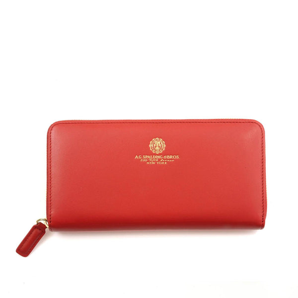 a.g. spalding & bros. 520 fifth avenue new york LARGE ZIP SISSY RED