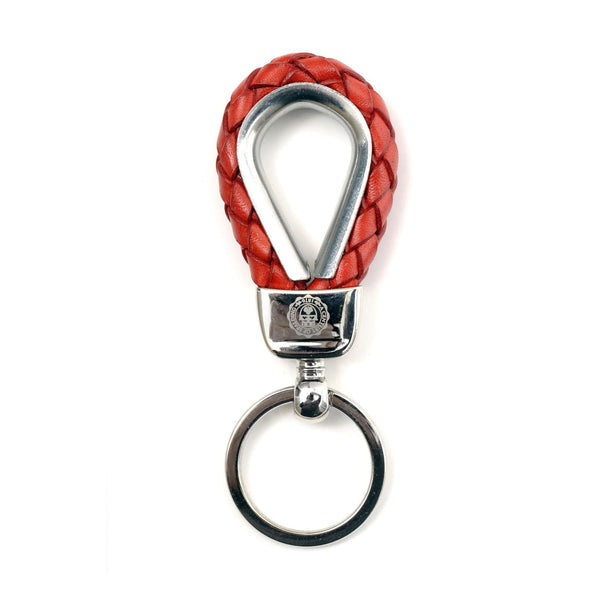 a.g. spalding & bros. 520 fifth avenue new york Marine Steel and leather key ring RED
