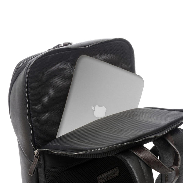 A.g. Spalding & Bros. 520 Fifth Avenue New York RAG SQUARE BACKPACK BLACK WITH BROWN TRIM