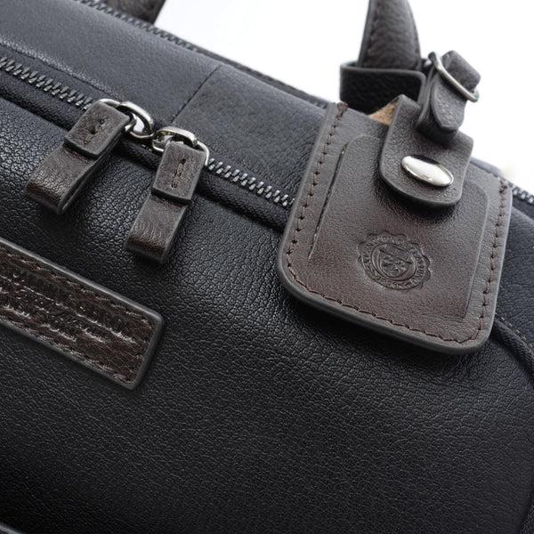 A.g. Spalding & Bros. 520 Fifth Avenue New York RAG SQUARE BACKPACK BLACK WITH BROWN TRIM