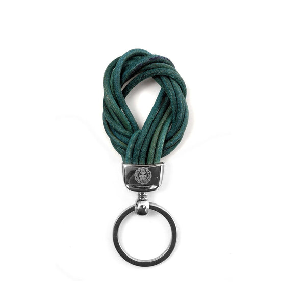 a.g. spalding & bros. 520 fifth avenue new york Rope Steel and leather key ring TURQUOISE