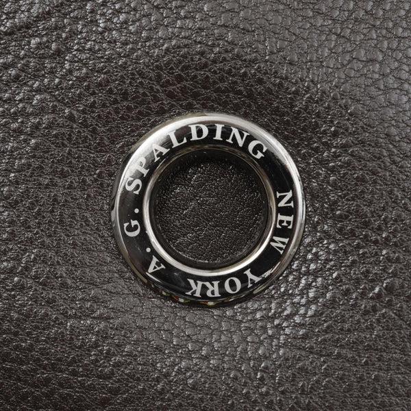 A.g. Spalding & Bros. 520 Fifth Avenue New York ROUND BACKPACK STEEL RIVET BROWN
