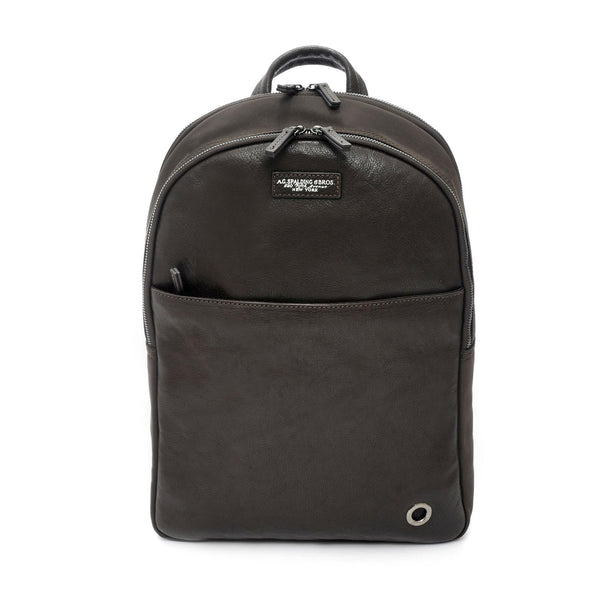a.g. spalding & bros. 520 fifth avenue new york ROUND BACKPACK STEEL RIVET BROWN