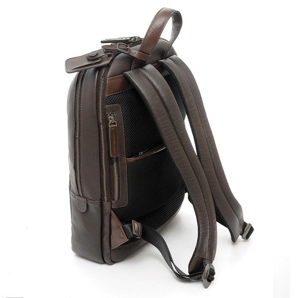 A.g. Spalding & Bros. 520 Fifth Avenue New York Round Large Tech Leather Backpack TESTA MORO