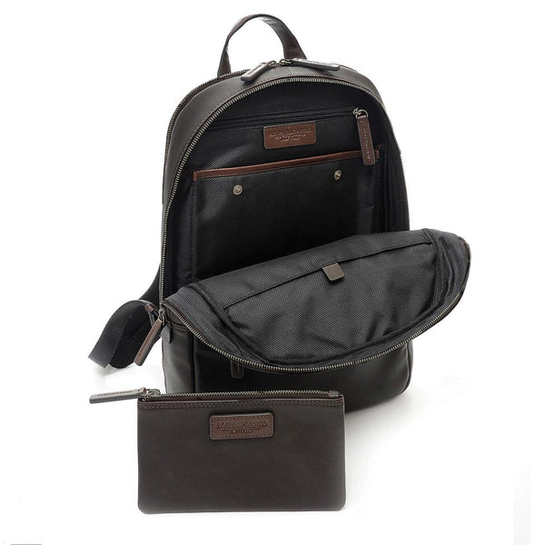 A.g. Spalding & Bros. 520 Fifth Avenue New York Round Large Tech Leather Backpack TESTA MORO