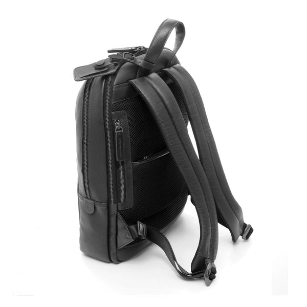 A.g. Spalding & Bros. 520 Fifth Avenue New York Round Medium Tech Leather Backpack BLACK