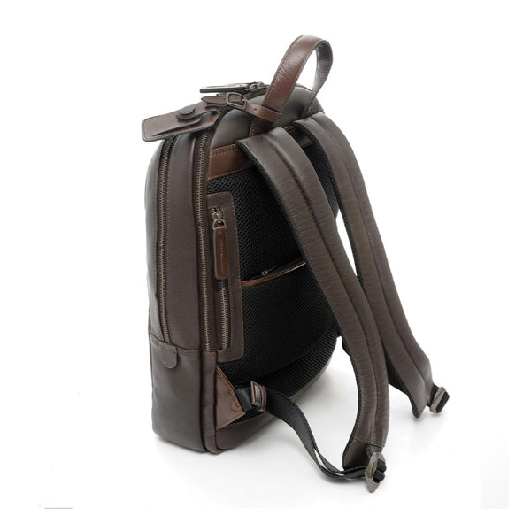 A.g. Spalding & Bros. 520 Fifth Avenue New York Round Medium Tech Leather Backpack TESTA MORO