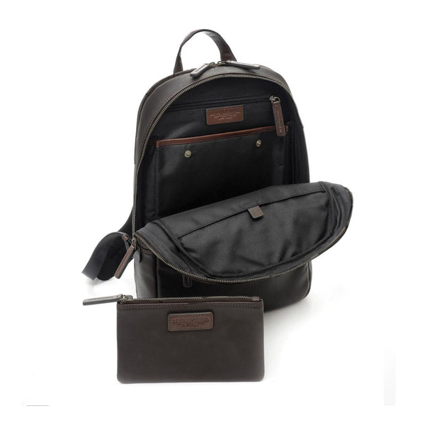 A.g. Spalding & Bros. 520 Fifth Avenue New York Round Medium Tech Leather Backpack TESTA MORO