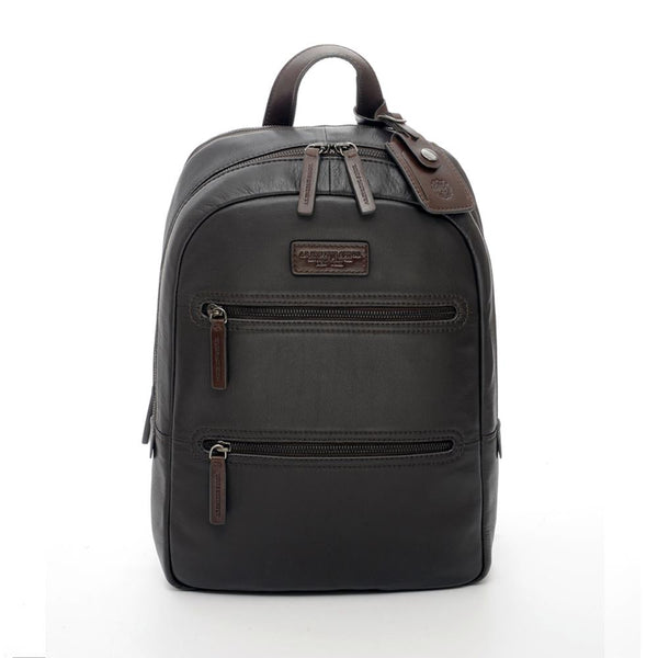 a.g. spalding & bros. 520 fifth avenue new york Round Medium Tech Leather Backpack TESTA MORO