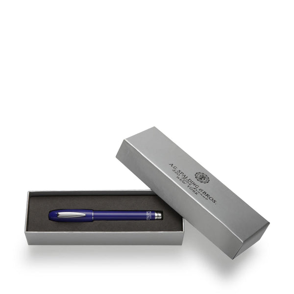 A.g. Spalding & Bros. 520 Fifth Avenue New York SHORT CLASSIC FOUNTAIN PEN BLUE