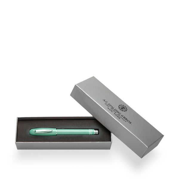 A.g. Spalding & Bros. 520 Fifth Avenue New York SHORT CLASSIC FOUNTAIN PEN GREEN WATER